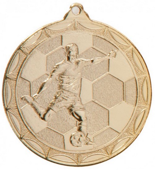 Voetbal Medaille MM 2014 goud-zilver Ø 50 mm Compleet OP=OP!!